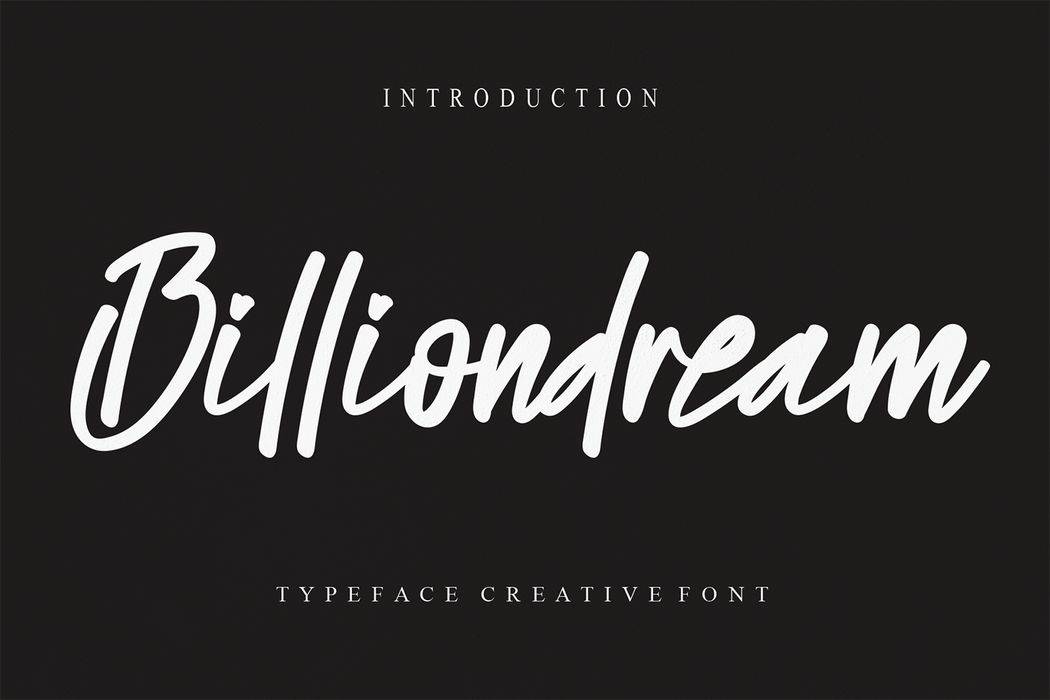 Billiondream Font sample