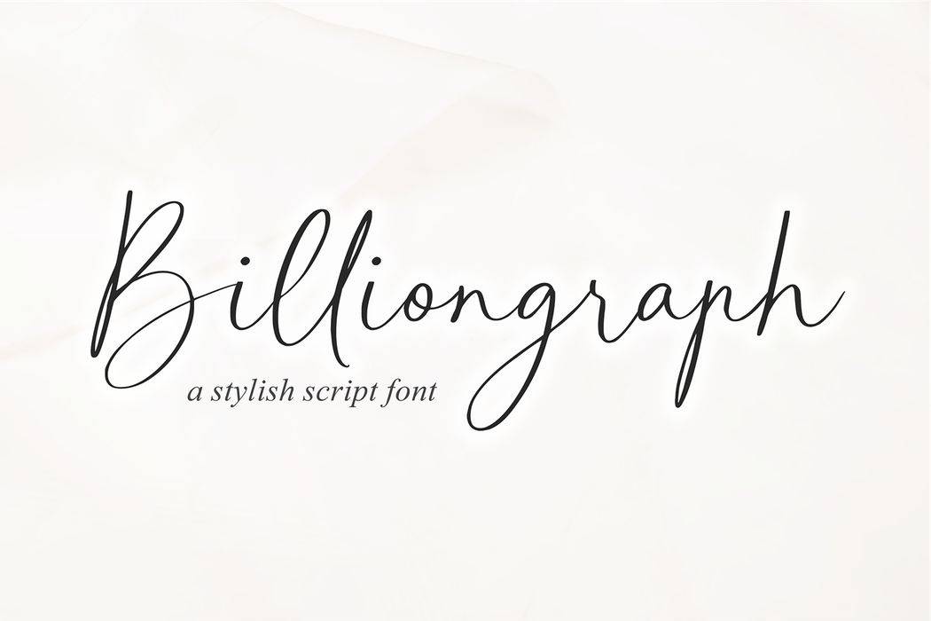 Billiongraph Font sample