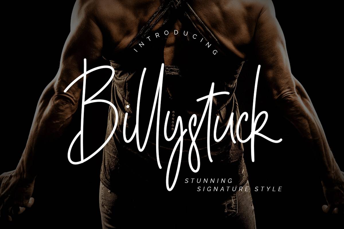 Billystuck Font sample
