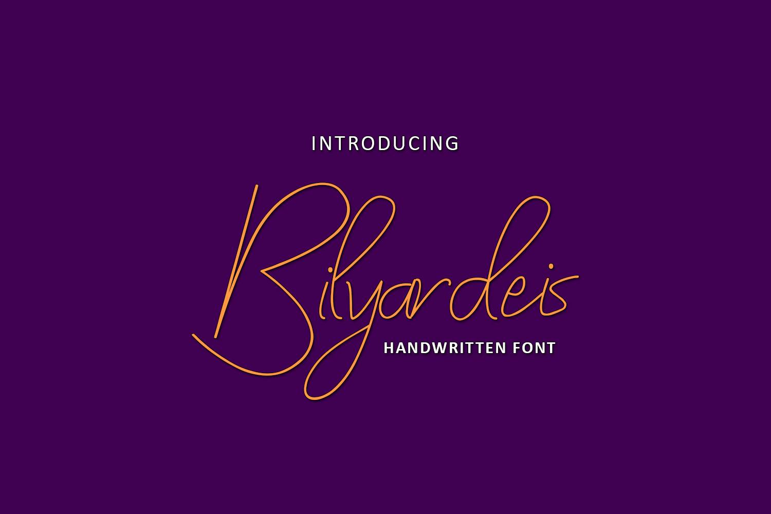 Bilyardeis Font sample