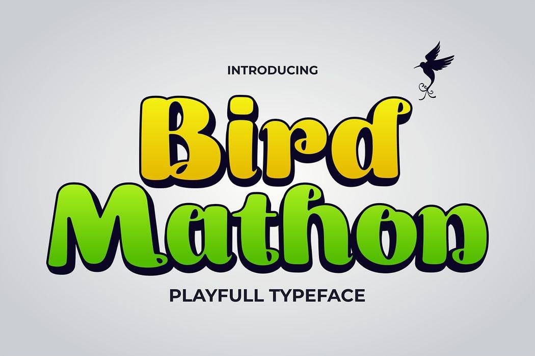 Birdmathon Font sample