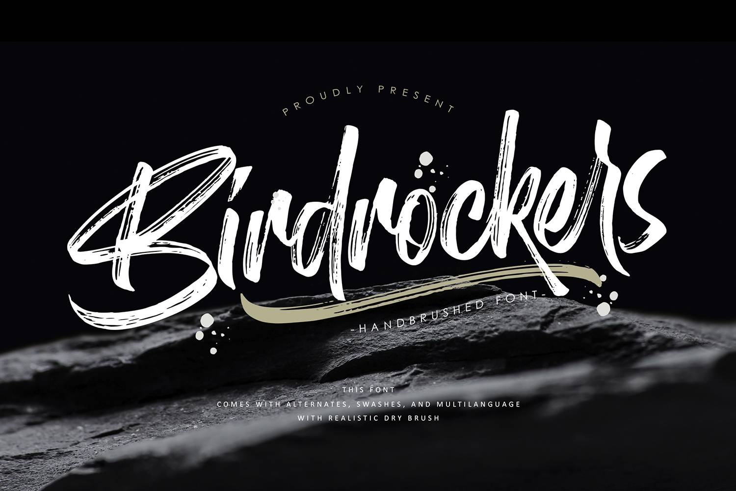Birdrockers Font sample