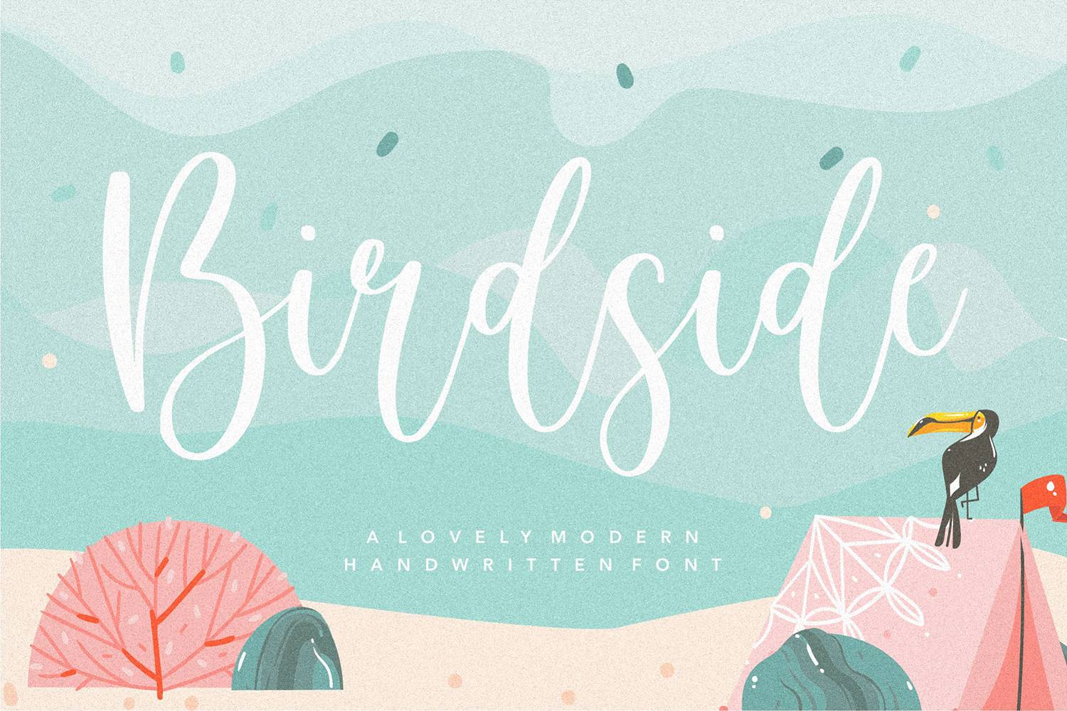Birdside Font sample