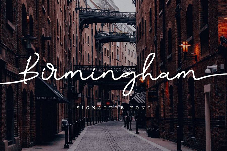 Birmingham Signature Script Font sample