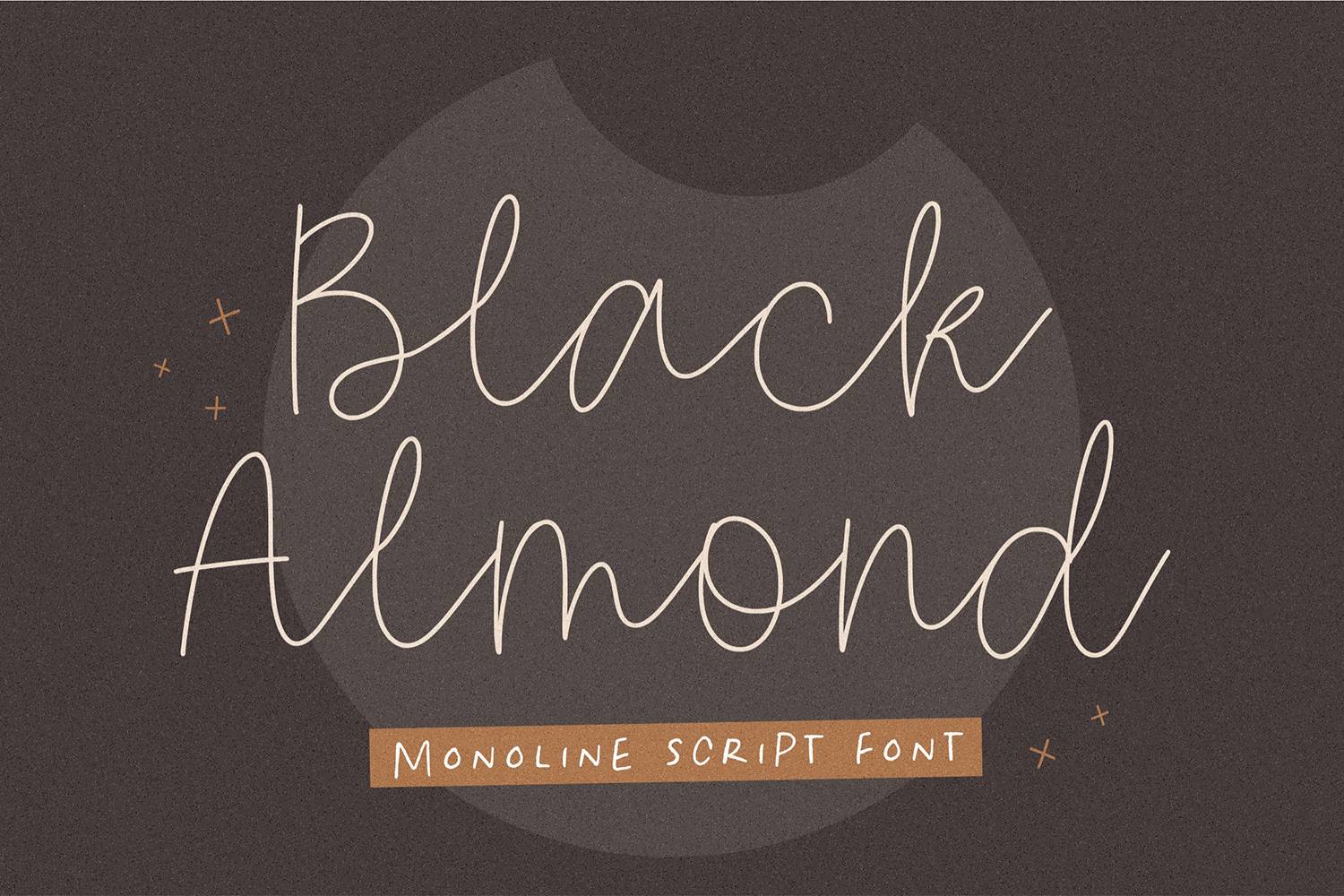 Black Almond Font sample