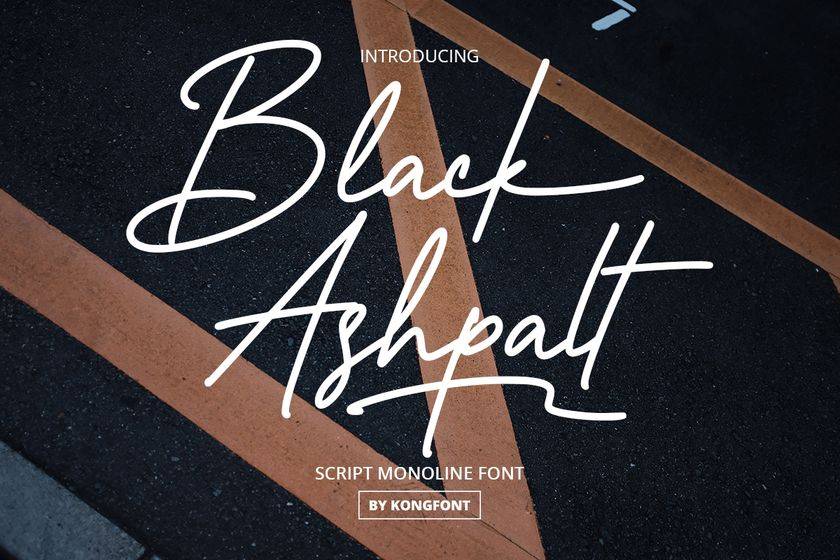 Black Ashpalt Font sample