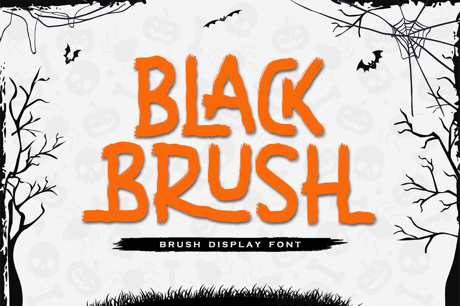 Black Brush Font sample