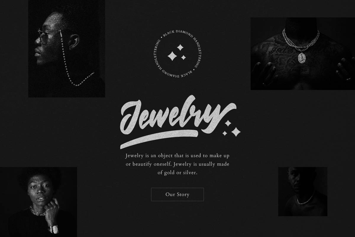 Black Diamond Font sample
