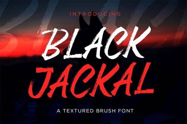 Black Jackal Brush Font sample