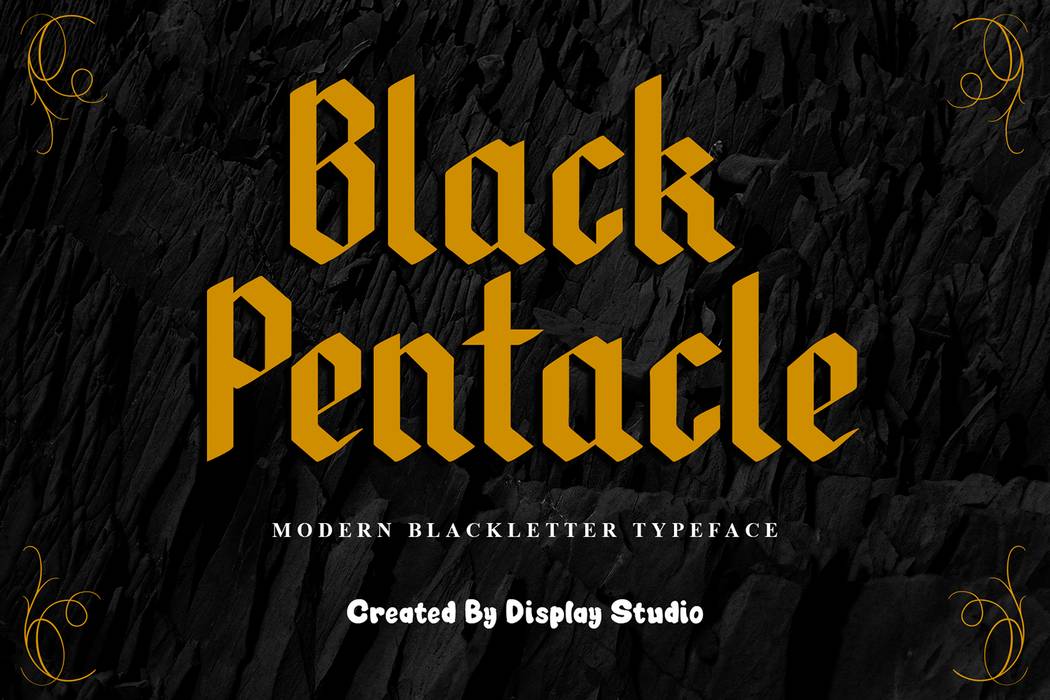Black Pentacle Font sample