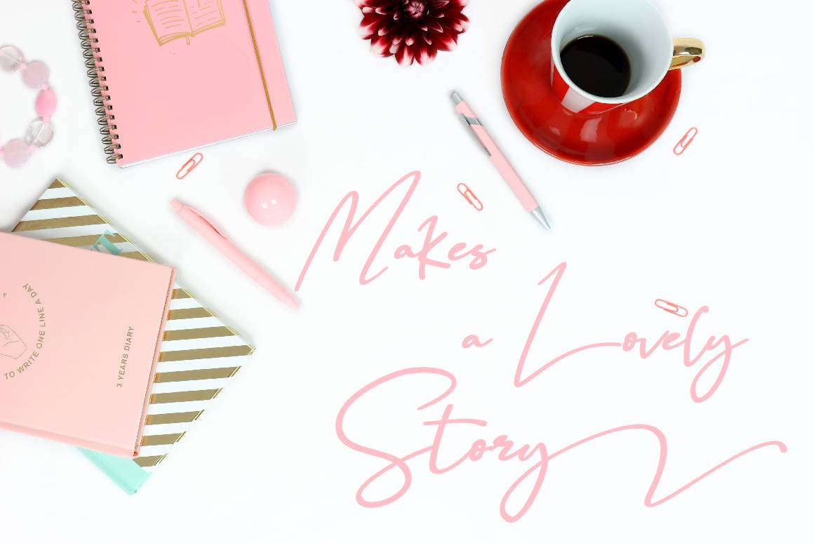 Black Pink Signature Script Font sample