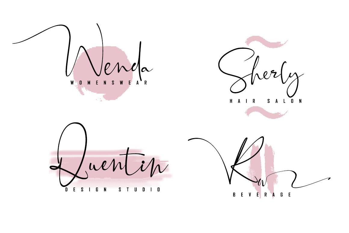 Black Pink Signature Script Font sample