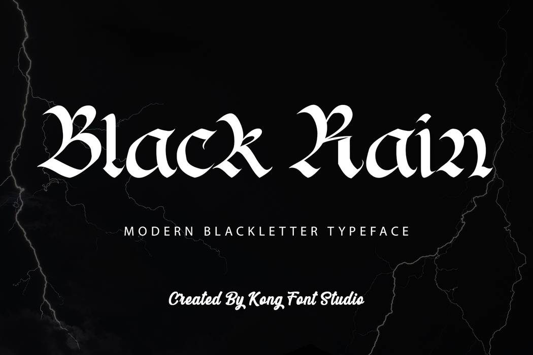 Black Rain Font sample