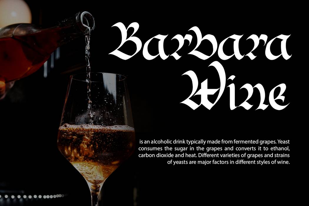 Black Rain Font sample