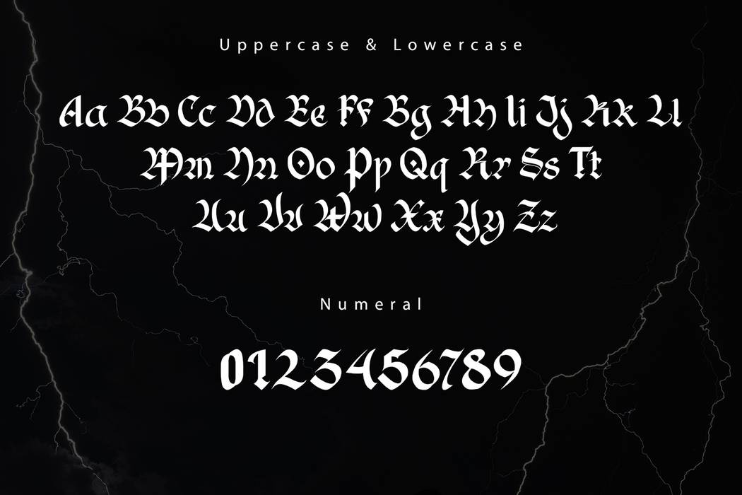 Black Rain Font sample