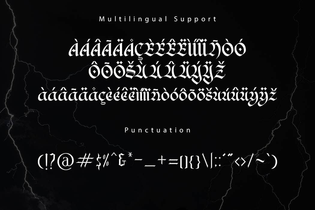 Black Rain Font sample