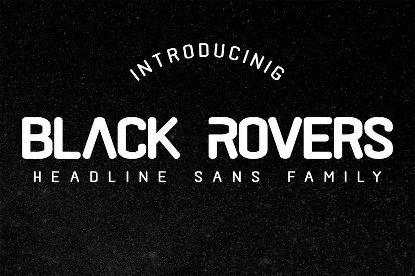 Black Rovers Font sample
