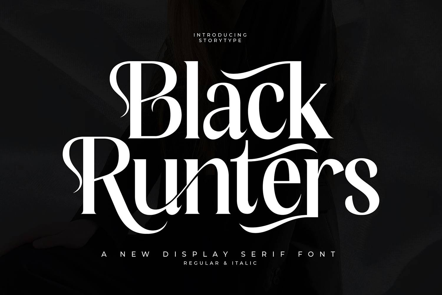 Black Runters Font sample
