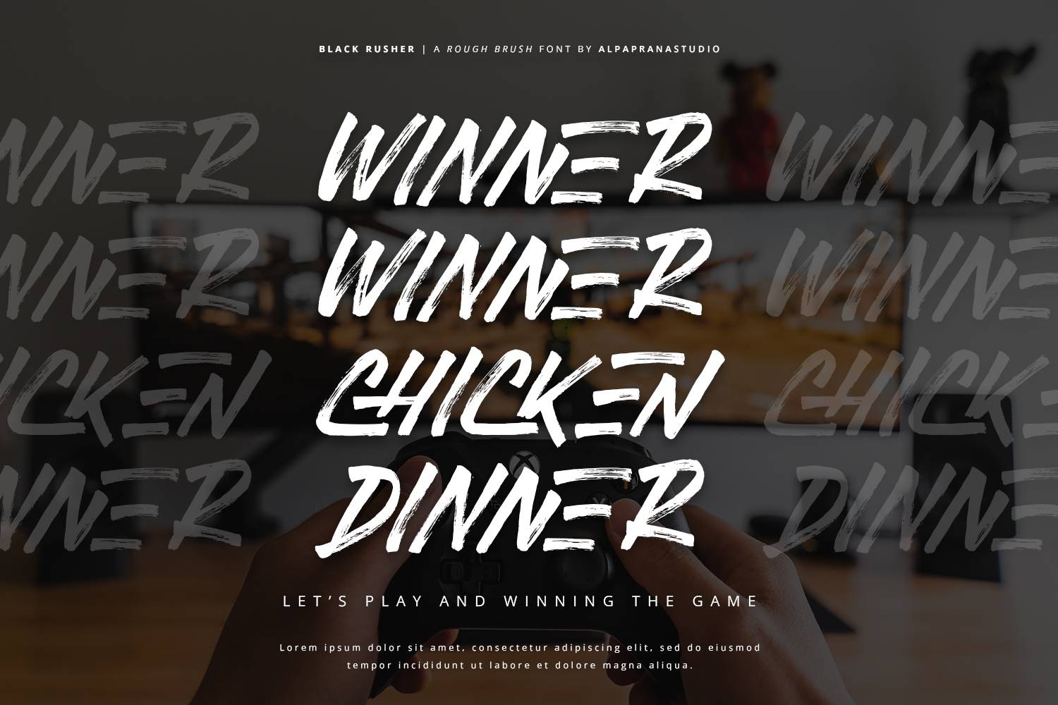 Black Rusher Font sample