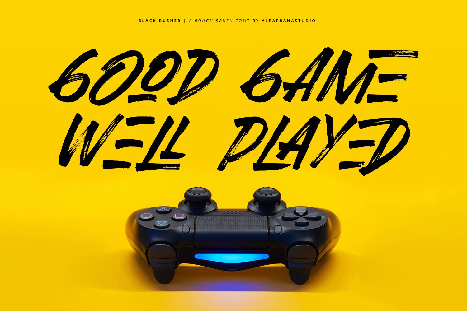 Black Rusher Font sample