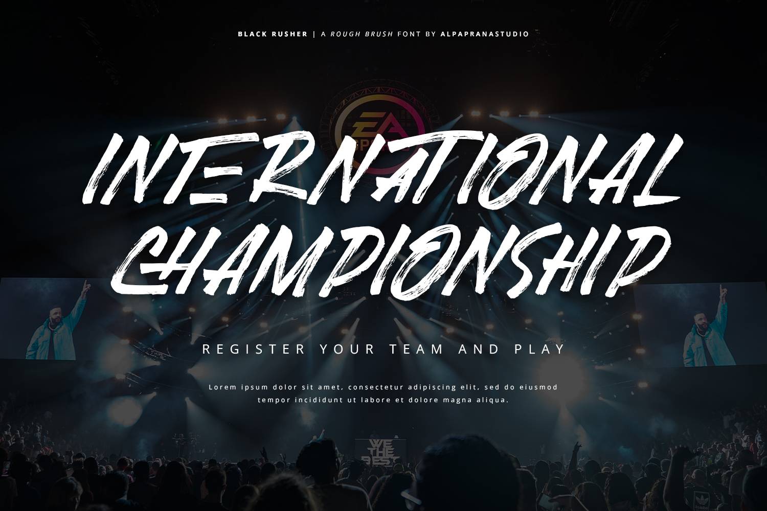 Black Rusher Font sample