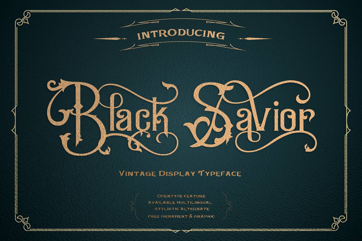 Black Savior Font sample