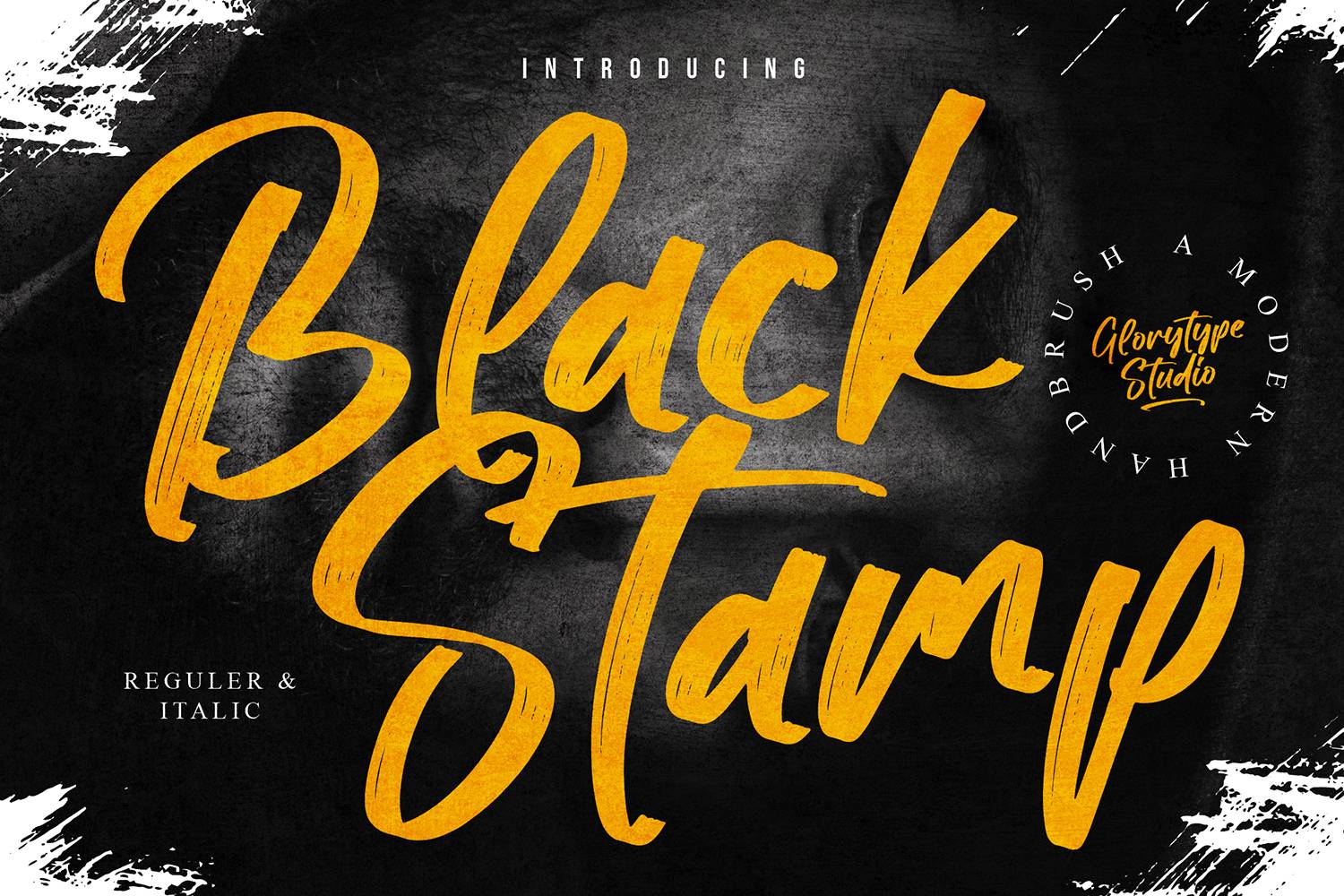 Black Stamp Font sample