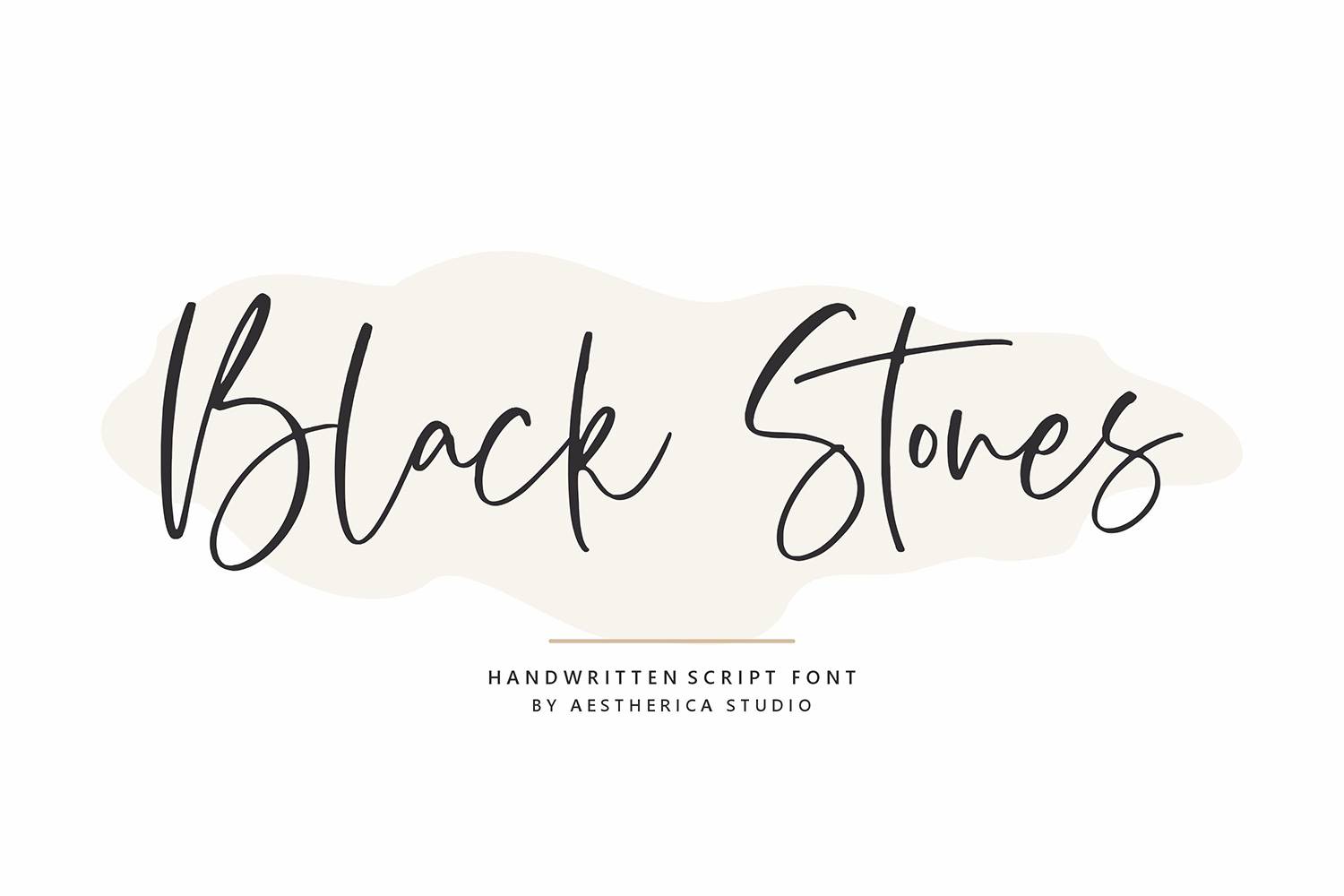 Black Stones Font sample