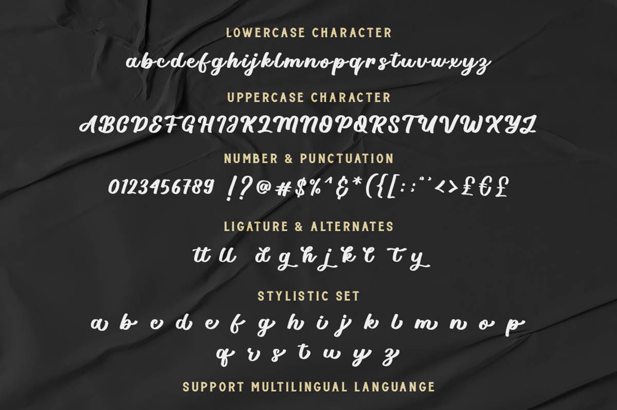 Black Vintage Font sample