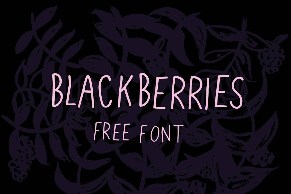 Blackberries Font sample
