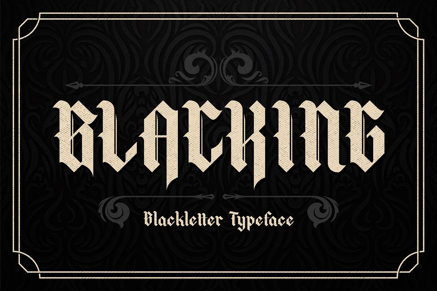 Blacking Font sample