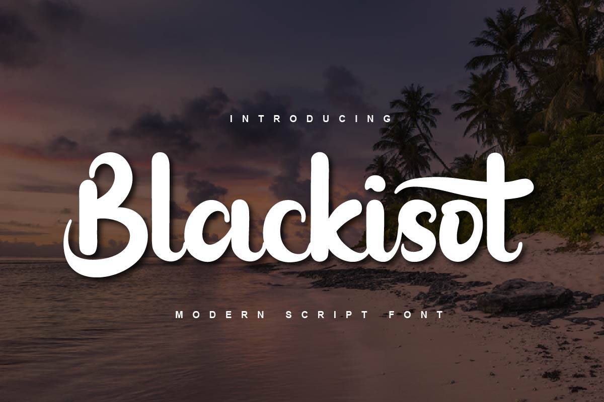 Blackisot Font sample