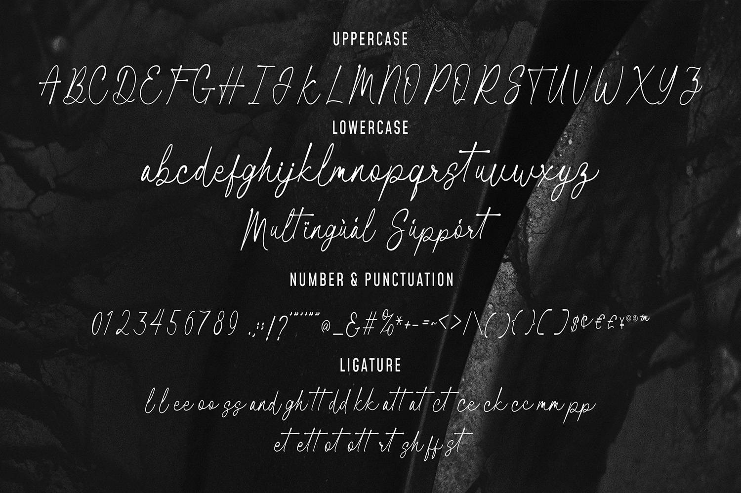 Blacklight Signature Font sample