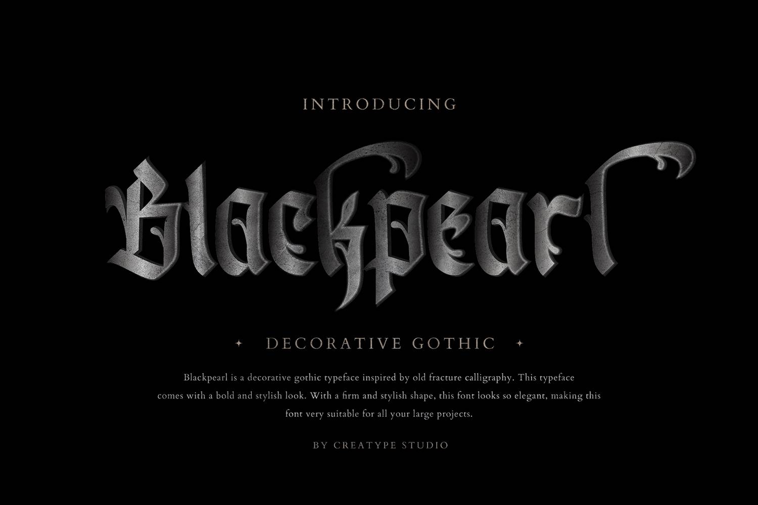 Blackpearl Font sample