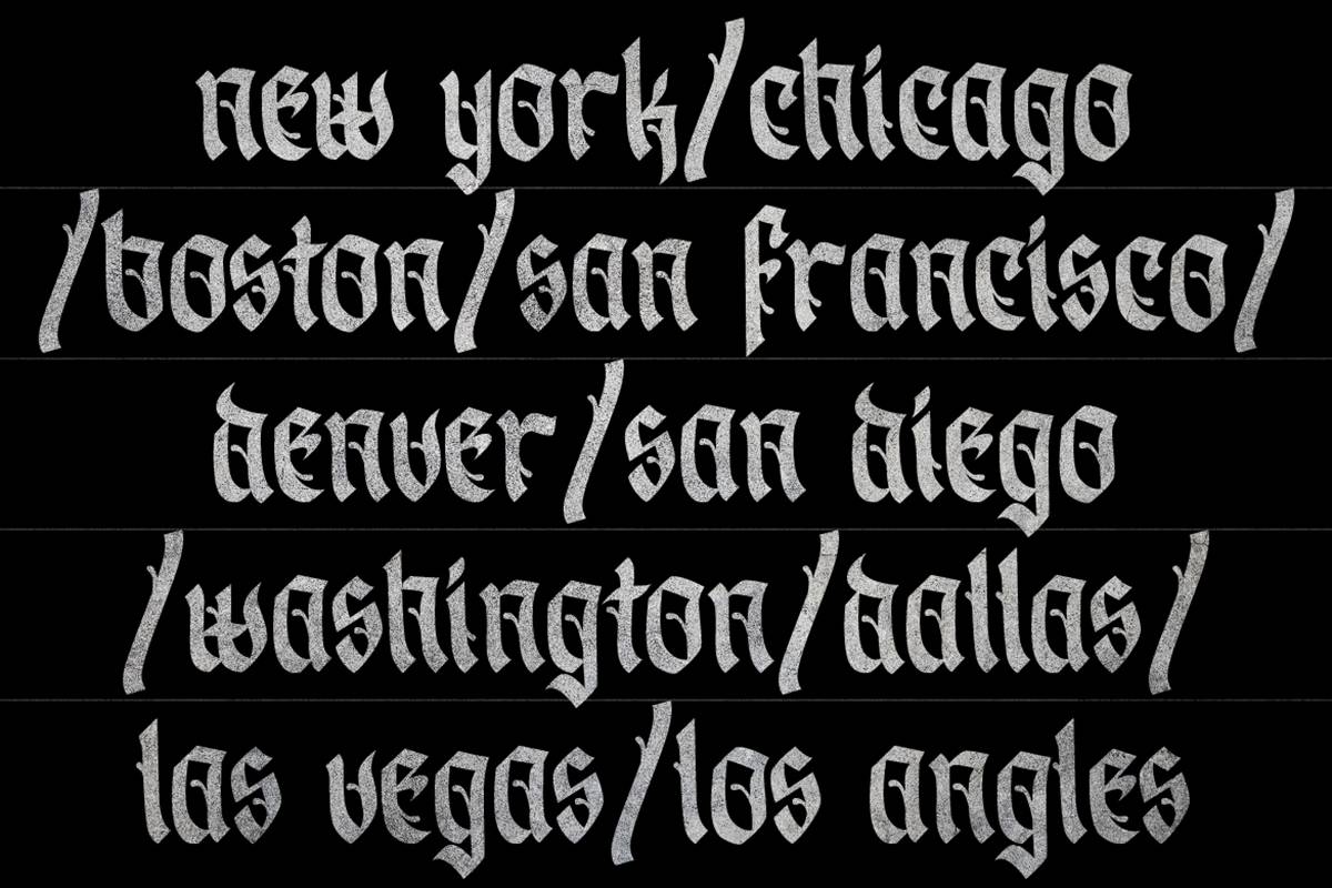 Blackpearl Font sample
