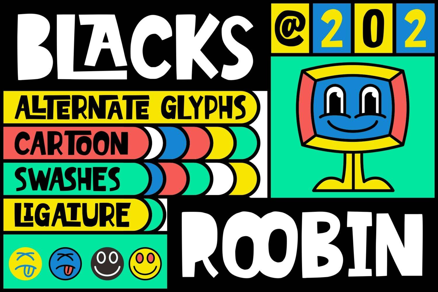 Blacks Roobin Font sample