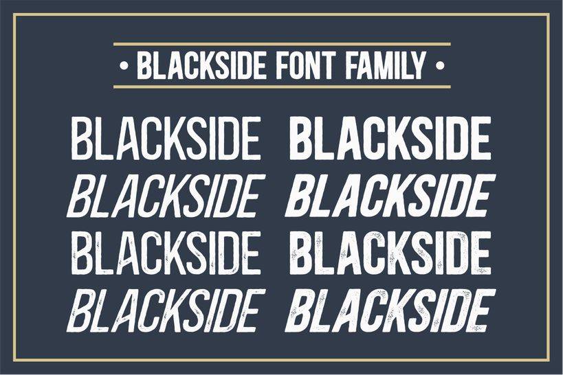 Blackside Font sample