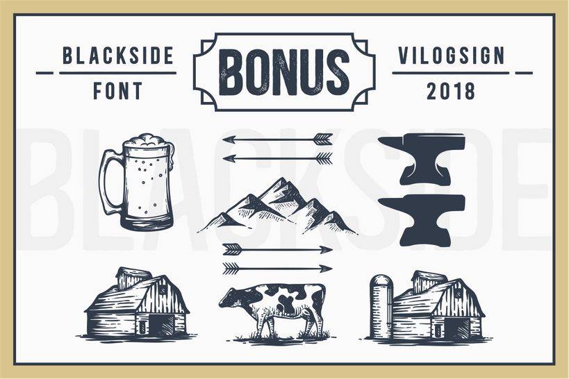 Blackside Font sample