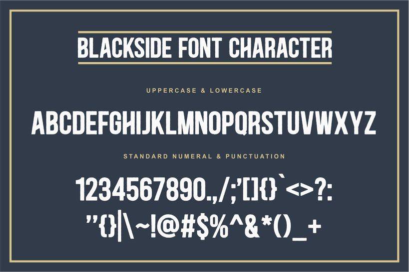 Blackside Font sample