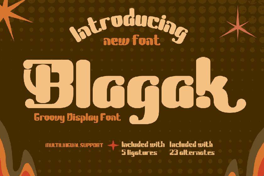 Blagak Font sample