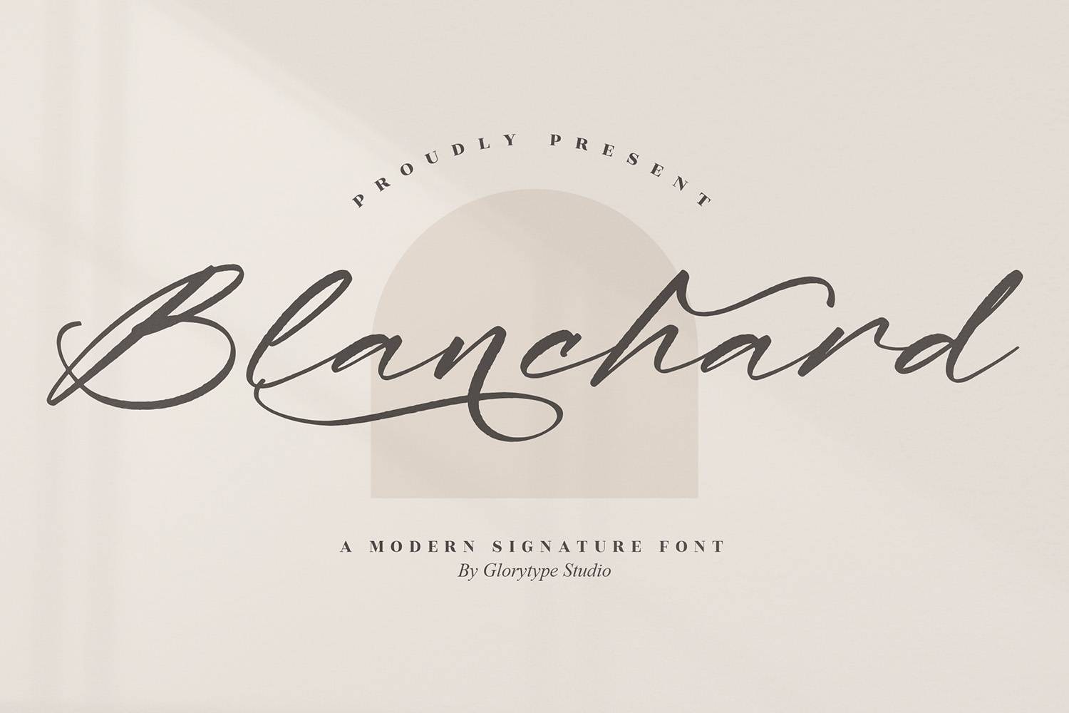 Blanchard Font sample