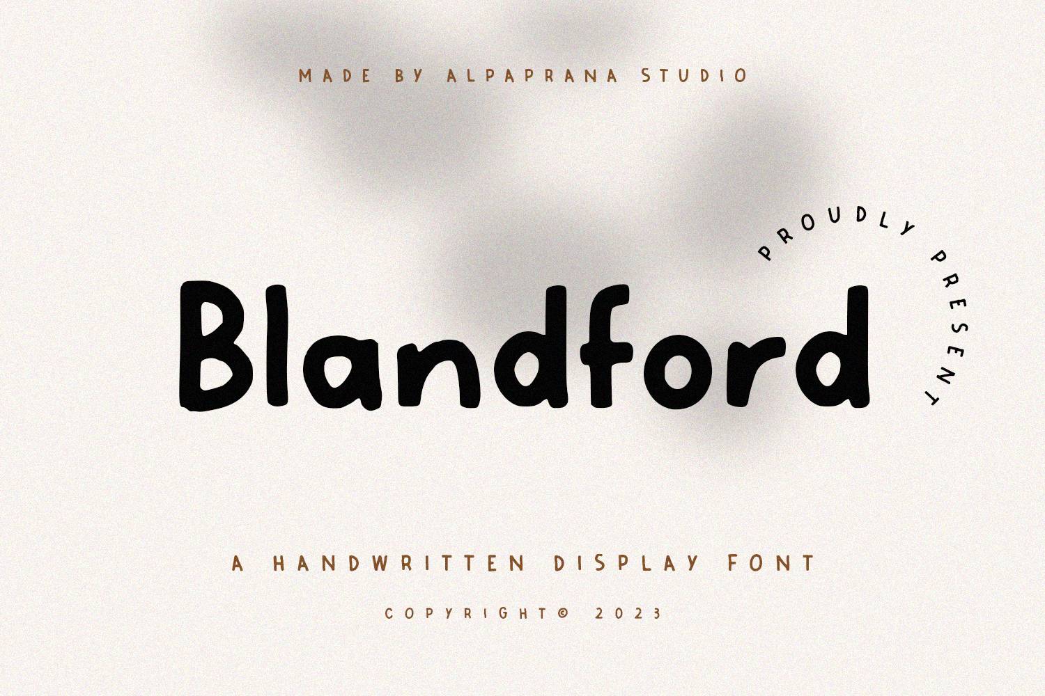 Blandford Font sample
