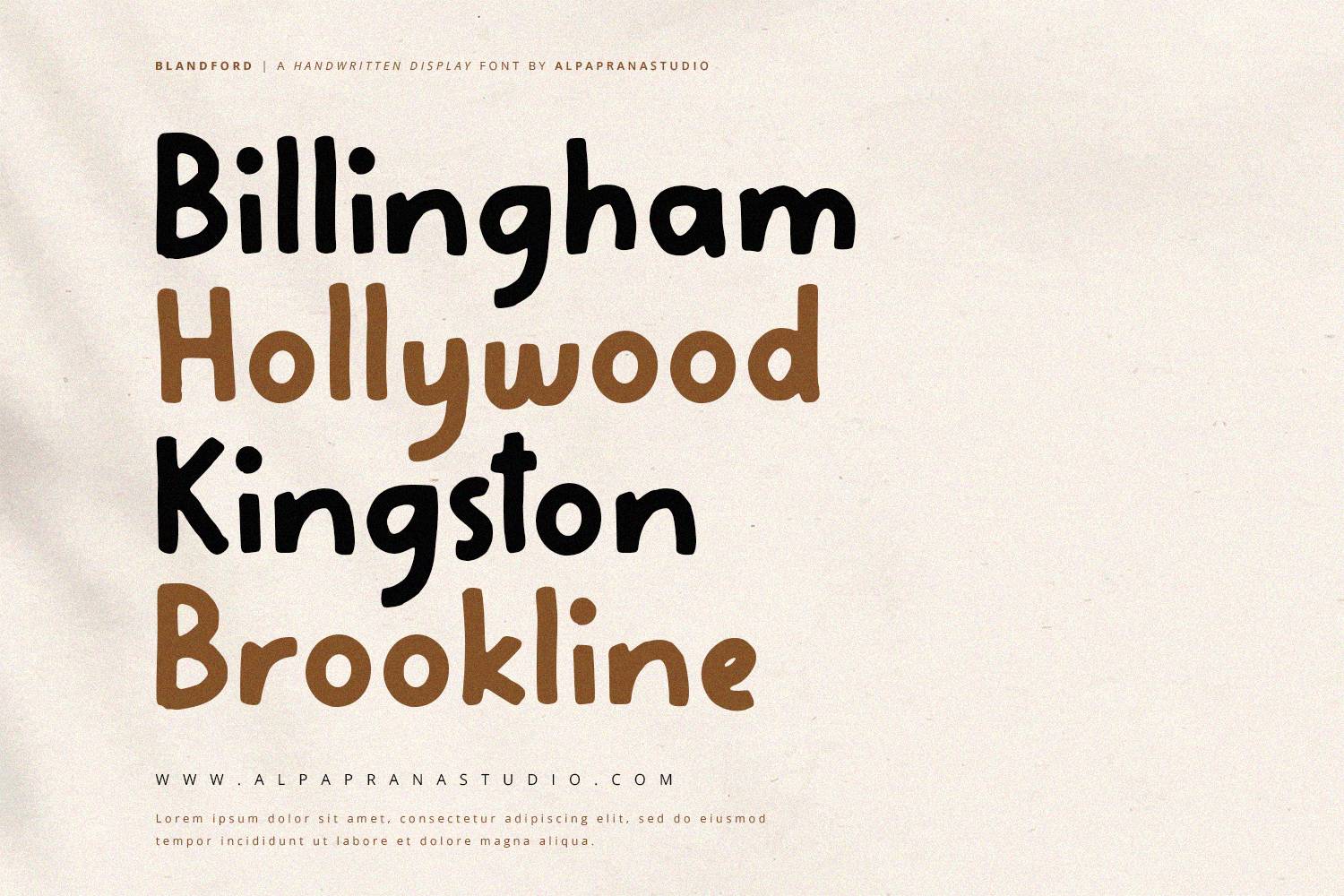 Blandford Font sample