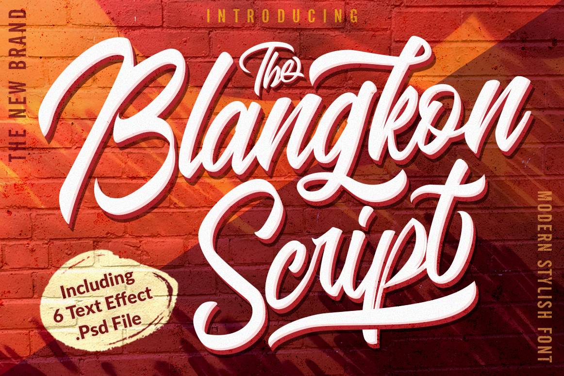 Blangkon Script Font sample