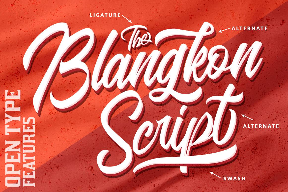 Blangkon Script Font sample