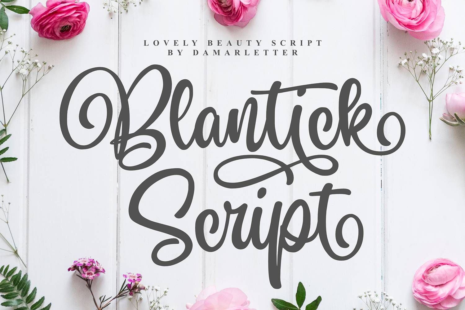 Blantick Script Font sample