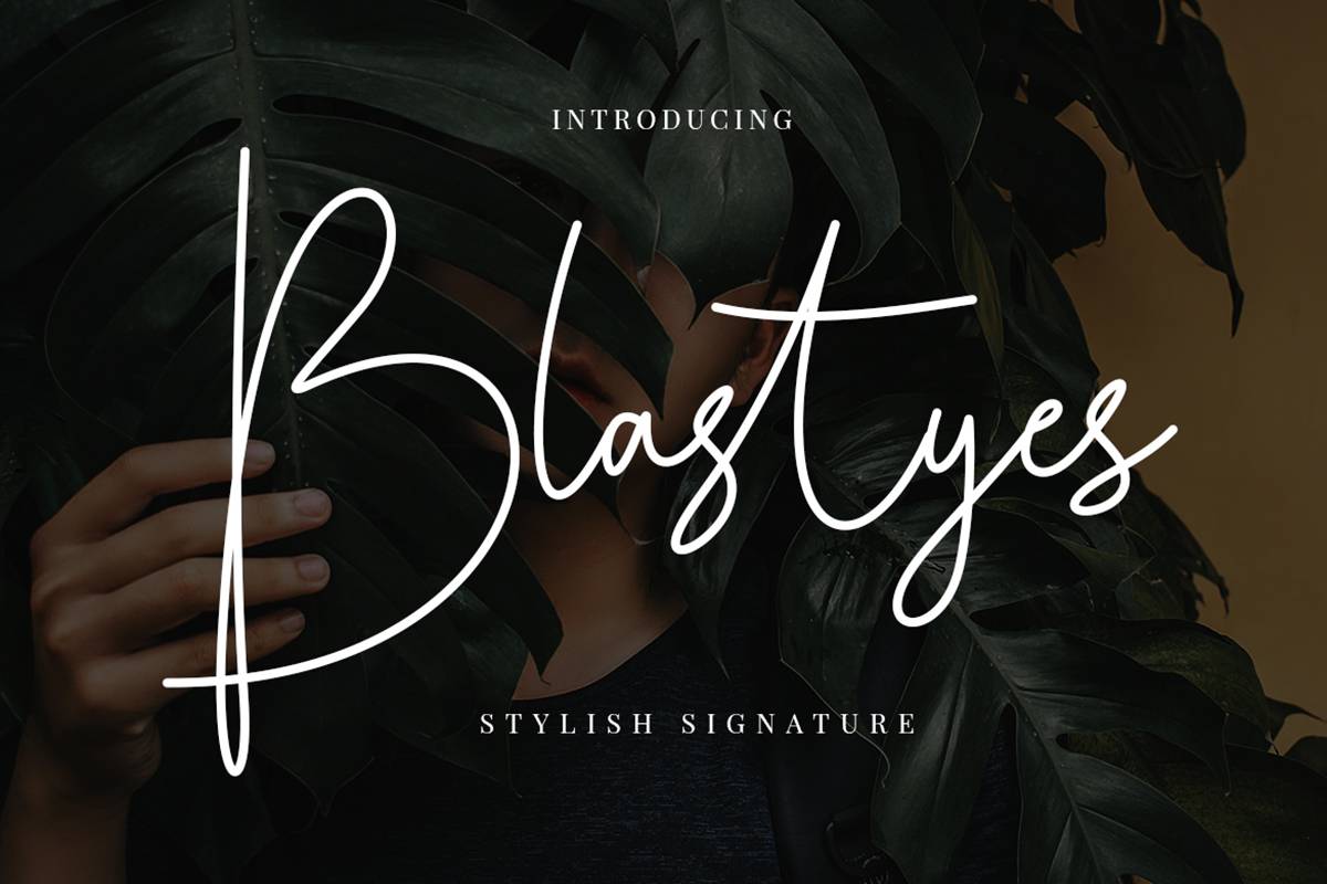 Blastyes Signature Font sample