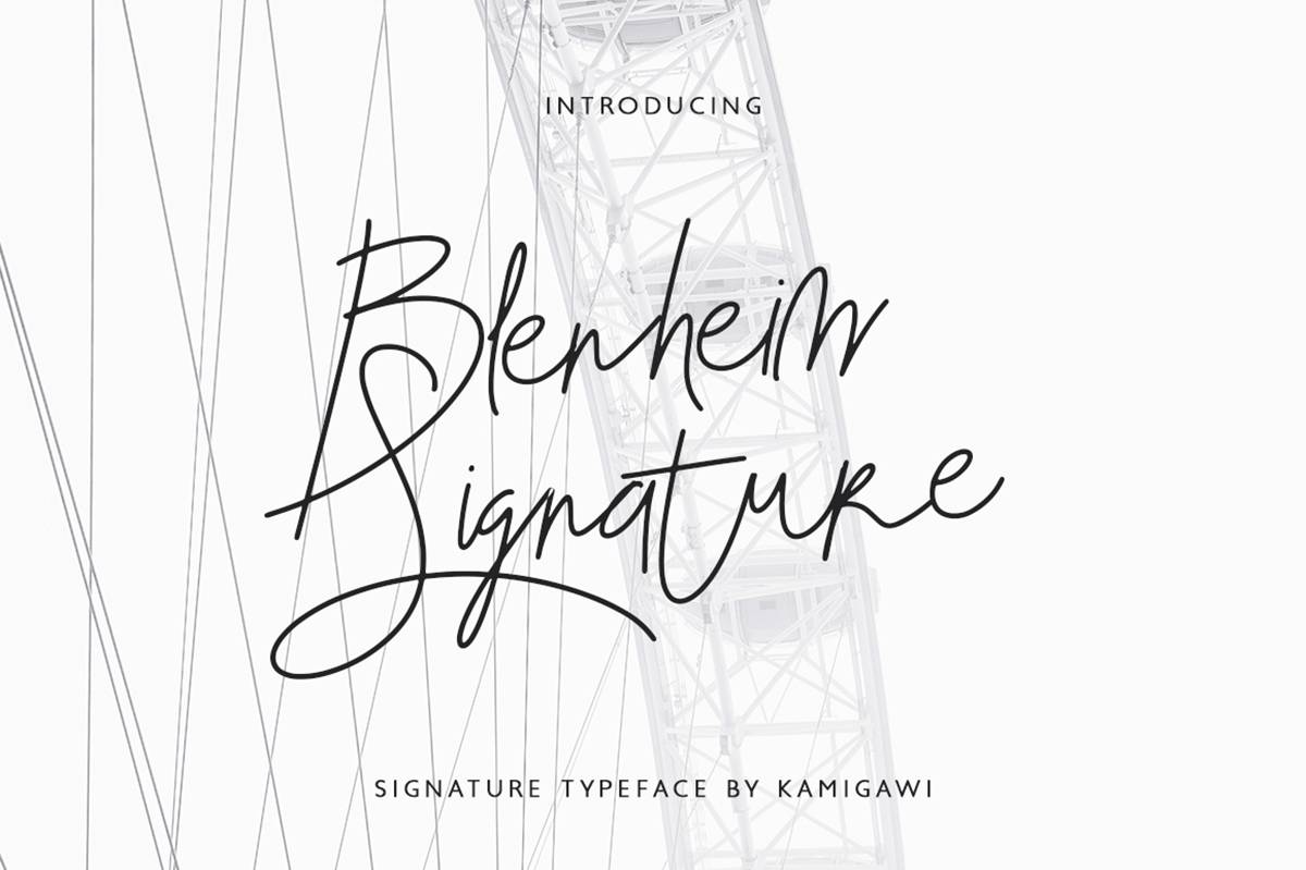 Blenheim Signature Font sample