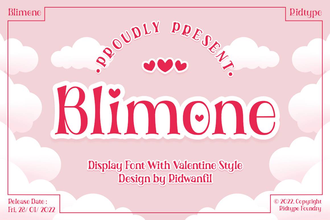 Blimone Font sample