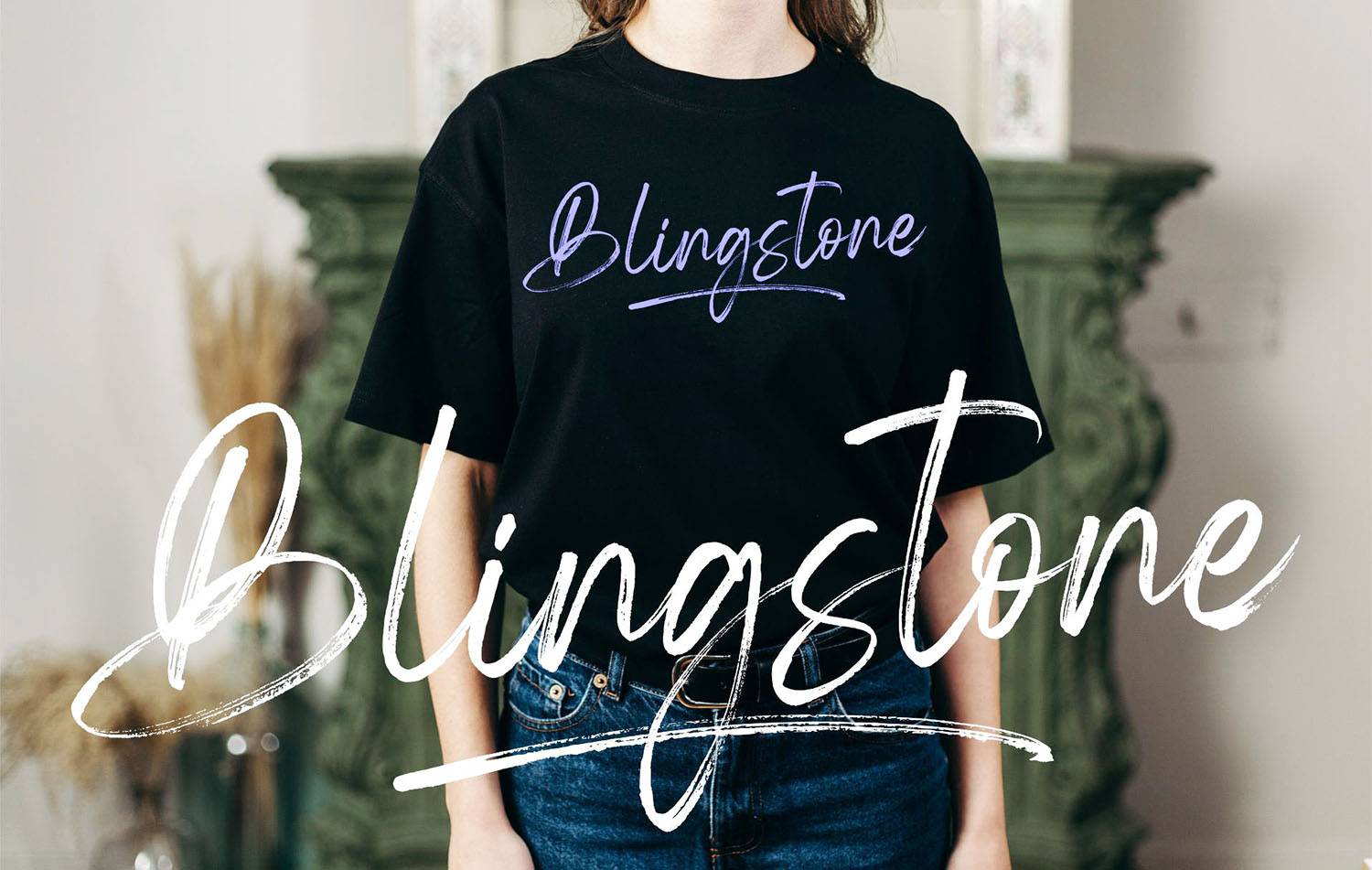Blingstone Font sample